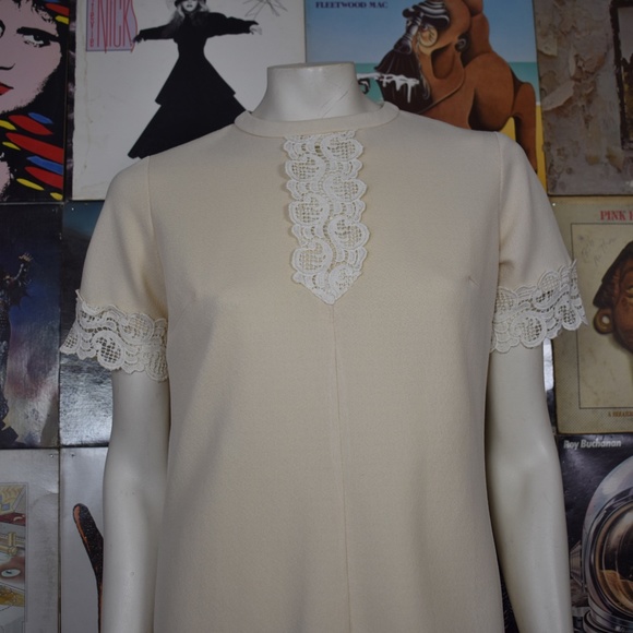 SOLD True Vintage 60s Midi Shift Dress Jackie O - Picture 3 of 6